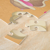 Im Meer Niedlicher Brünetter Meerjungfrau-Individu Puzzle (Seite)