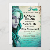 Im Meer Süße 16 Einladung (Vorne/Hinten)
