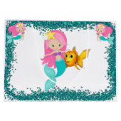 Im Meerjungfrau-Party Große Geschenktüte (Rückseite)