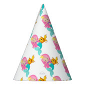 Im Meerjungfrau-Party Partyhütchen (Links)