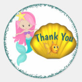 Im Meerjungfrau-Party Runder Aufkleber (Vorderseite)