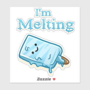 I'm Melting – Cute Popsicle Pun Aufkleber