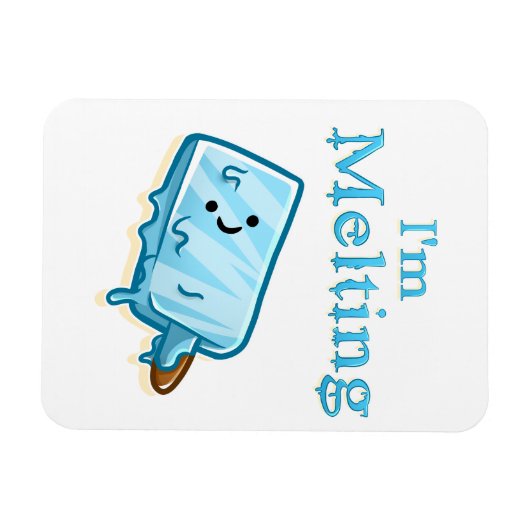 I'm Melting – Cute Popsicle Pun Magnet (Horizontal)