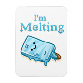 I'm Melting – Cute Popsicle Pun Magnet (Vertikal)