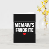 I'm Memaw's Favorite Granhild Grandson Granddaught Karte (Gelbe Blume)