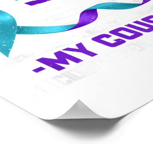 Im Memory Cousin Suizidbewusstsein Poster (Ecke)