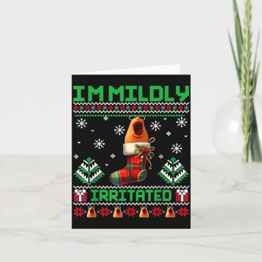 I'm Mildly Irritated Marcus The Worm Christmas Fun Karte (Vorderseite)