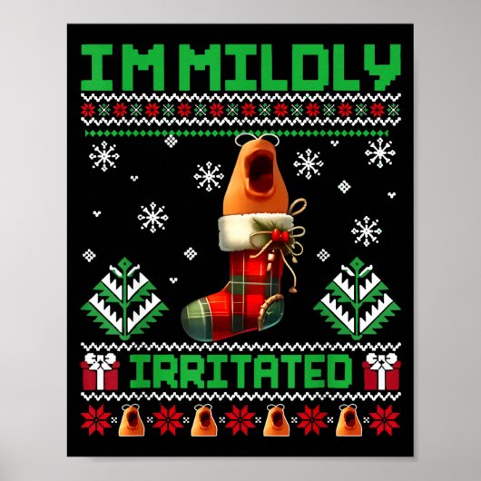 I'm Mildly Irritated Marcus The Worm Christmas Fun Poster (Vorne)
