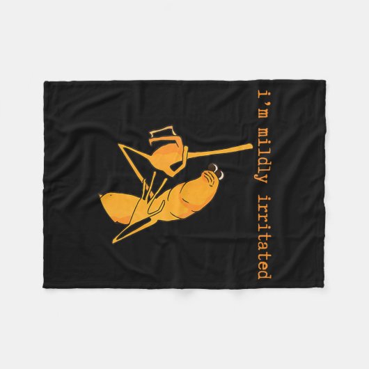 I'm Mildly Irritated Marcus The Worm Funny Marcus  Fleecedecke (Vorderseite (Horizontal))