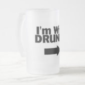 Im mit Drunky Mattglas Bierglas (Vorderseite Links)