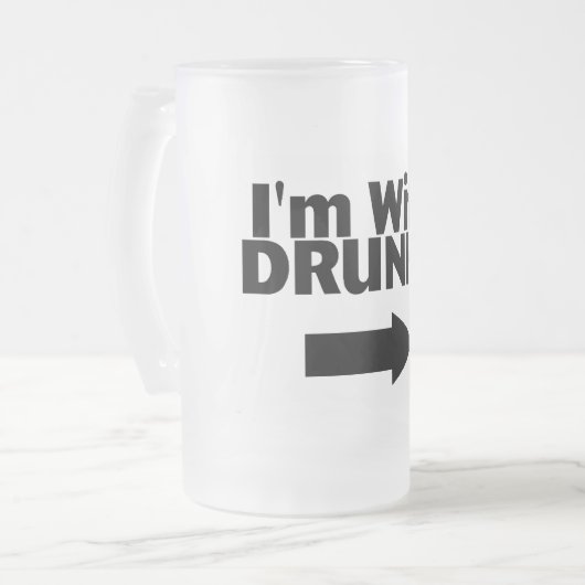 Im mit Drunky Mattglas Bierglas (Vorderseite Links)