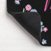 Im Mit Monogramm Anfangsfarbmuster blauer Blank Mousepad (Ecke)