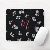 Im Mit Monogramm Anfangsfarbmuster blauer Blank Mousepad (Mit Mouse)