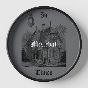 Im mittelalterlichen dunkelgrau vintage gothic uhr