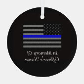 IM MITTELPUNKT DER FALLENDEN POLIZEIBEHÖRDE ORNAMENT AUS GLAS (Rückseite)