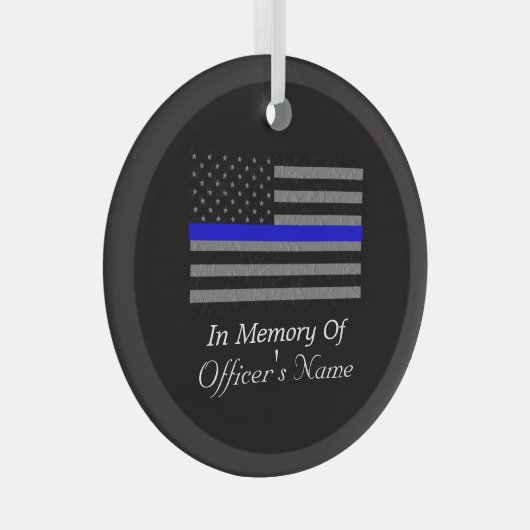 IM MITTELPUNKT DER FALLENDEN POLIZEIBEHÖRDE ORNAMENT AUS GLAS (Vorderseite Rechts)