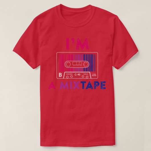 Im Mixtape Bisexual Pride LGBT Retro T-Shirt (Design vorne)