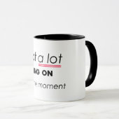 Im Moment nicht viel los - lustige Minimalis Tasse (VorderseiteRechts)
