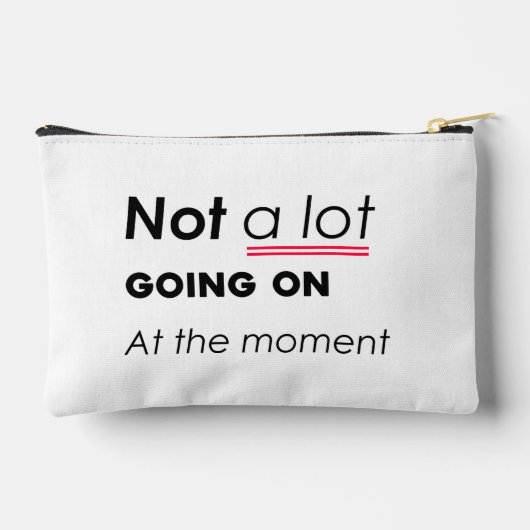 Im Moment nicht viel los - lustige Minimalis Zubehörtasche (Rückseite)