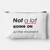 Im Moment nicht viel los - lustige Minimalis Zubehörtasche (Vorderseite)