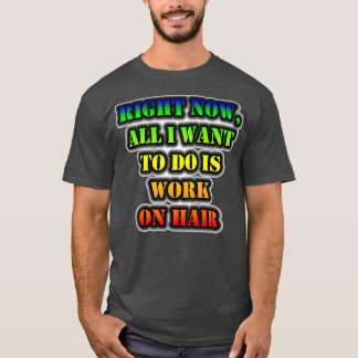 Im Moment Wollte ich nur, an Haaren zu arbeiten T-Shirt
