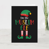 Im muslimischen Elf passt Weihnachten zusammen Karte (Vorderseite)