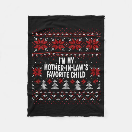 I'm My Mother-in-law's Favorite Child Funny Christ Fleecedecke (Vorderseite)