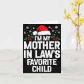 I'm My Mother In Law's Favorite Child Funny Christ Karte (Gelbe Blume)