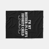 I'm My Mother In Laws Favorite Child Funny Family Fleecedecke (Vorderseite (Horizontal))