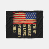 I'm My Mother In Laws Favorite Child Funny Parent Fleecedecke (Vorderseite (Horizontal))