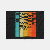 Im My Mother In Laws Favorite Child Funny Parent  Fleecedecke (Vorderseite (Horizontal))