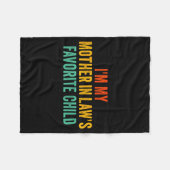 Im My Mother In Laws Favorite Child Funny Parent Fleecedecke (Vorderseite (Horizontal))