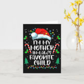 Im My Mother In Laws Favorite Child Funny Santa Mo Karte (Gelbe Blume)