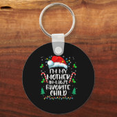 Im My Mother In Laws Favorite Child Funny Santa Mo Schlüsselanhänger (Vorderseite)