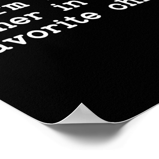 I'm My Mother In Law's Favorite Child, Funny Son I Poster (Ecke)