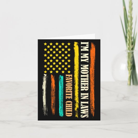 I'm My Mother In Laws Favorite Child Mother Day Pa Karte (Vorderseite)