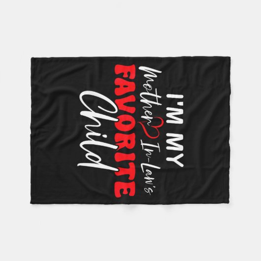 I'm My Mother In Law's Favorite Child Retro  Fleecedecke (Vorderseite (Horizontal))