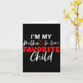 I'm My Mother In Law's Favorite Child Retro  Karte (Gelbe Blume)