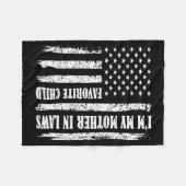 I'm My Mother In Law's Favorite Child Sarcastic Co Fleecedecke (Vorderseite (Horizontal))