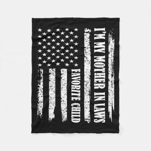 I'm My Mother In Law's Favorite Child Sarcastic Co Fleecedecke (Vorderseite)