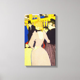 Im Nachtclub von Toulouse Lautrec, Vintage Kunst Leinwanddruck