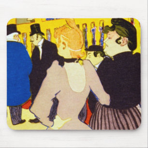 Im Nachtclub von Toulouse Lautrec, Vintage Kunst Mousepad