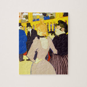 Im Nachtclub von Toulouse Lautrec, Vintage Kunst Puzzle
