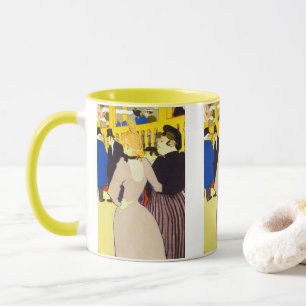 Im Nachtclub von Toulouse Lautrec, Vintage Kunst Tasse