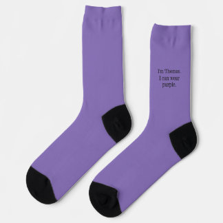 I'm [Name], I can wear purple Socken