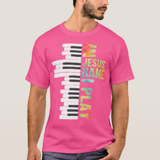 Im Namen Jesu spiele ich Klavier, christliche Musi T-Shirt