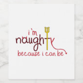 Im Naughty Weinetikett (Einzelnes Label)