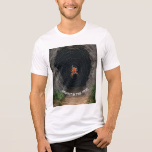 "Im Netz gefangen" Cyber Spinnennetz Grafik Tri-Blend Shirt