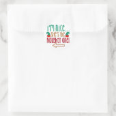 Im Nice Shes Naughty Elf Hat Runder Aufkleber (Tasche)