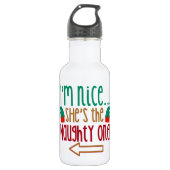Im Nice Shes Naughty Elf Hat Trinkflasche (Vorderseite)